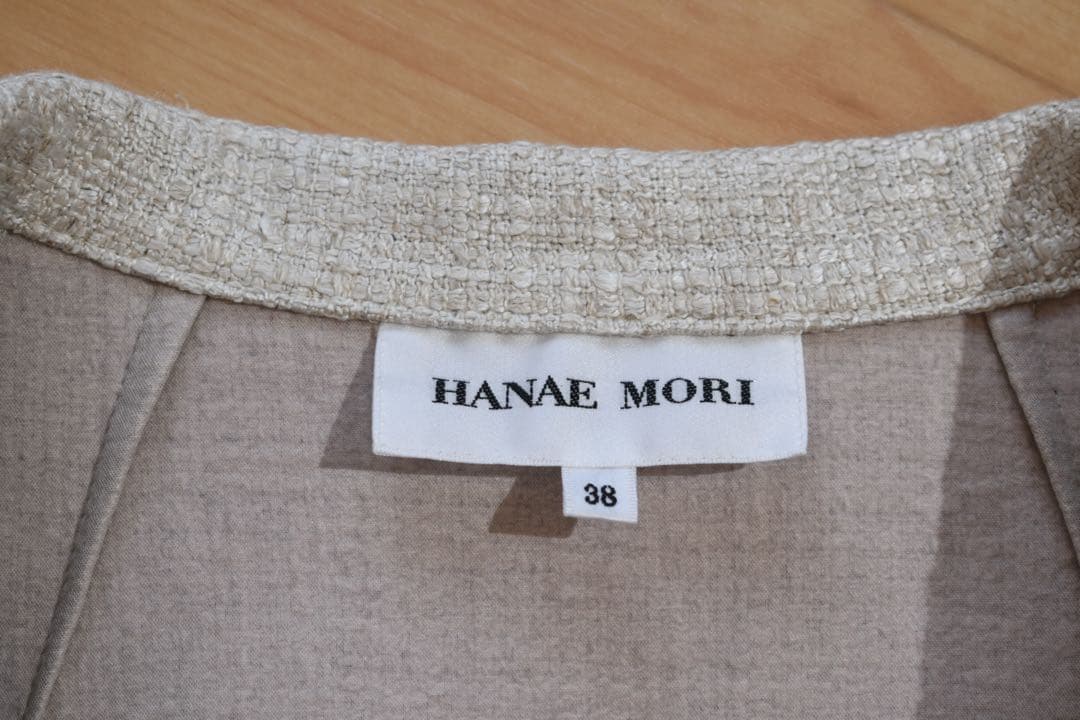 【HANAE MORI/ハナエモリ】ベージュ 変形ジャケット　38/M