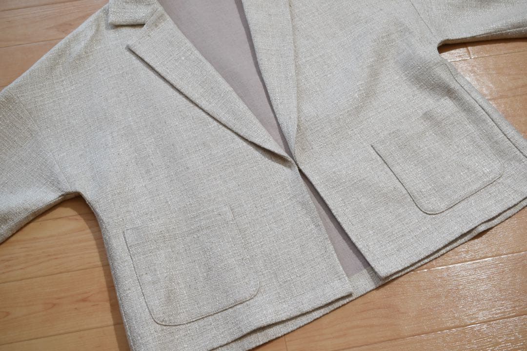 【HANAE MORI/ハナエモリ】ベージュ 変形ジャケット　38/M