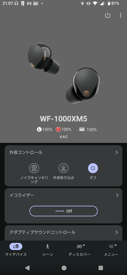 SONY　ハイエンド　ワイヤレスノイズキャンセリングイヤホンWF-1000XM5