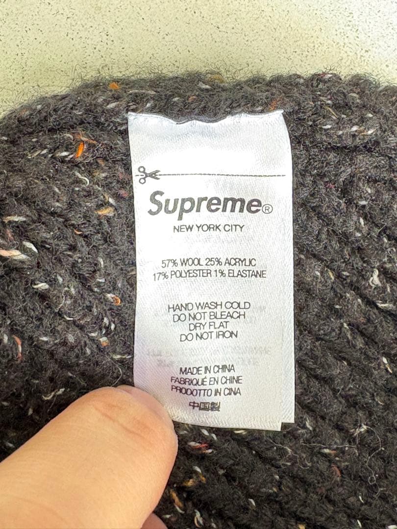 Supreme Mixed Wool Beanie ビーニー ニット帽 黒