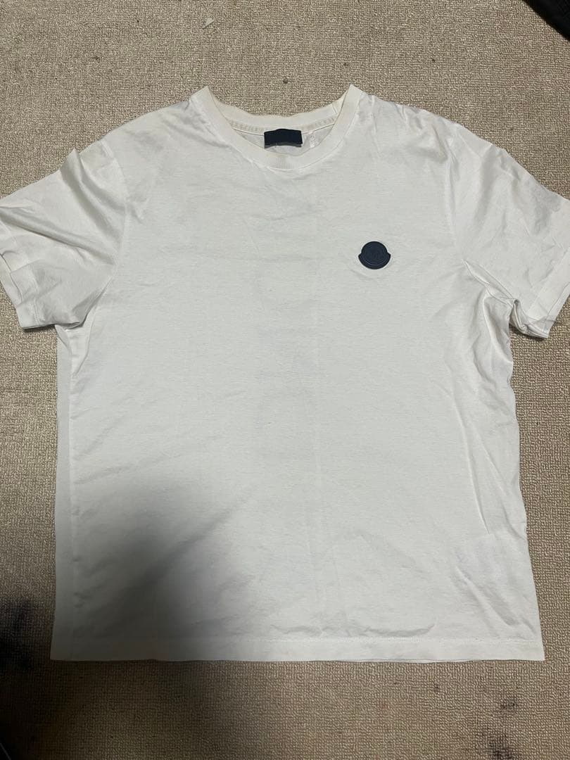w*l様 モンクレール ホワイトTシャツ半袖 入手困難モデル ラバーロゴ バック