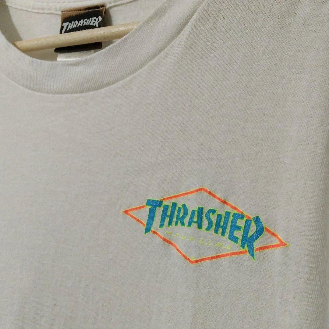 スラッシャー　アメリカ製 THRASHER ネオン バックロゴ 80s