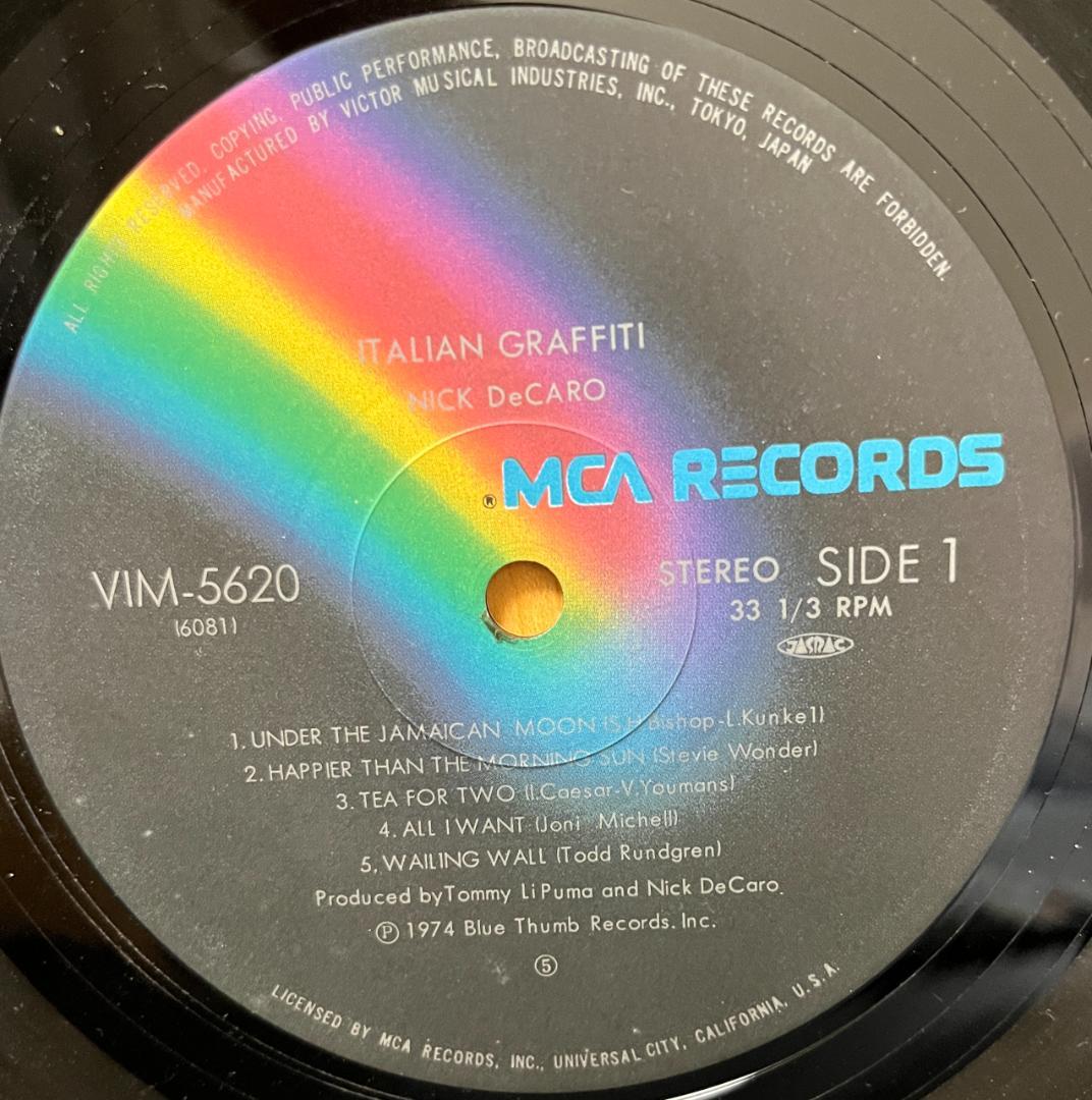 洋楽 Nick DeCaro Italian Graffiti VIM-5620