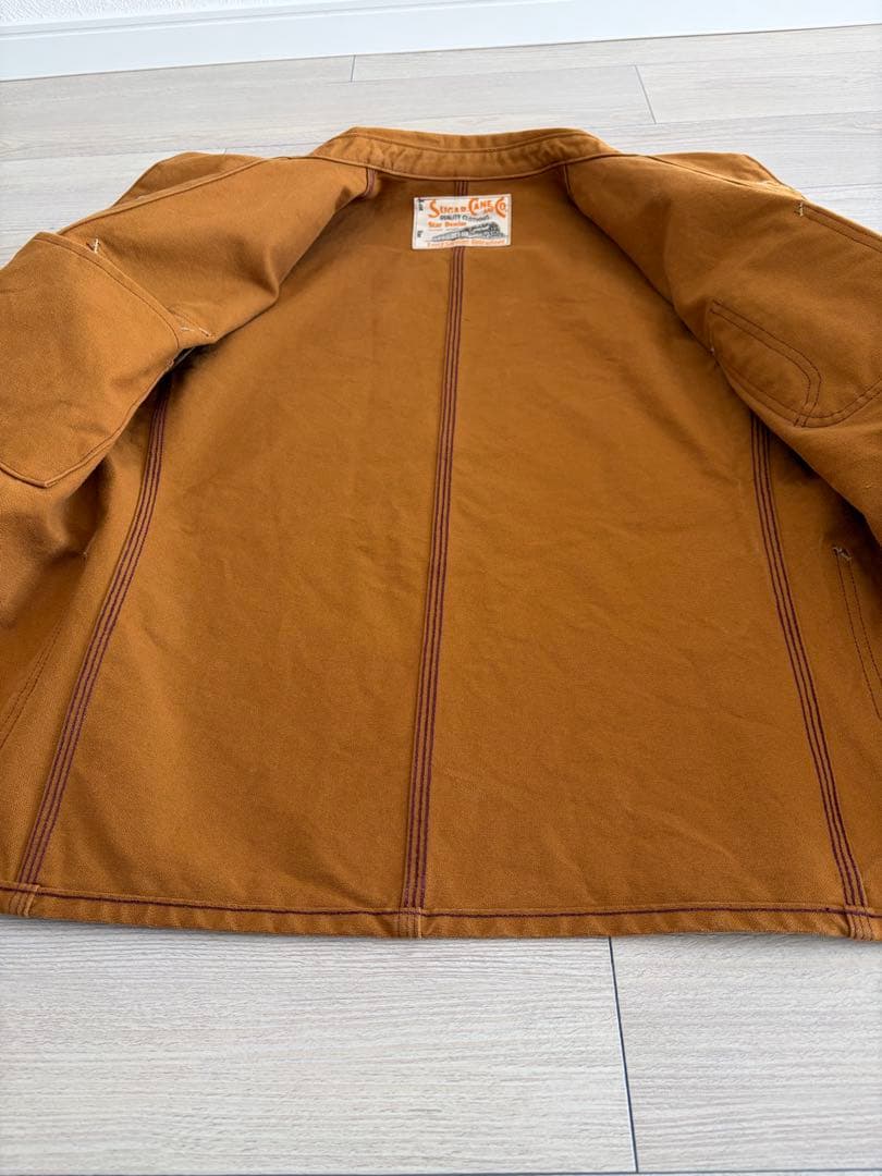 シュガーケーン 13オンス ブラウン ダック ワークコートSC15657