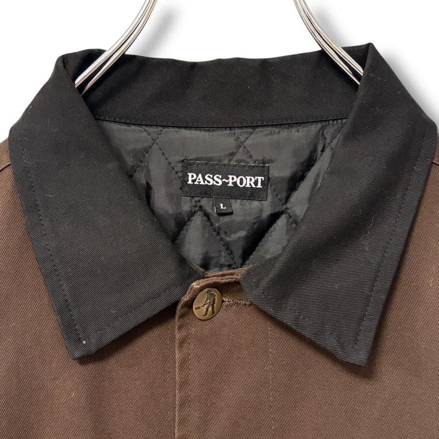 PASSPORT カバーオール L ブラウン キルティング ワークジャケット