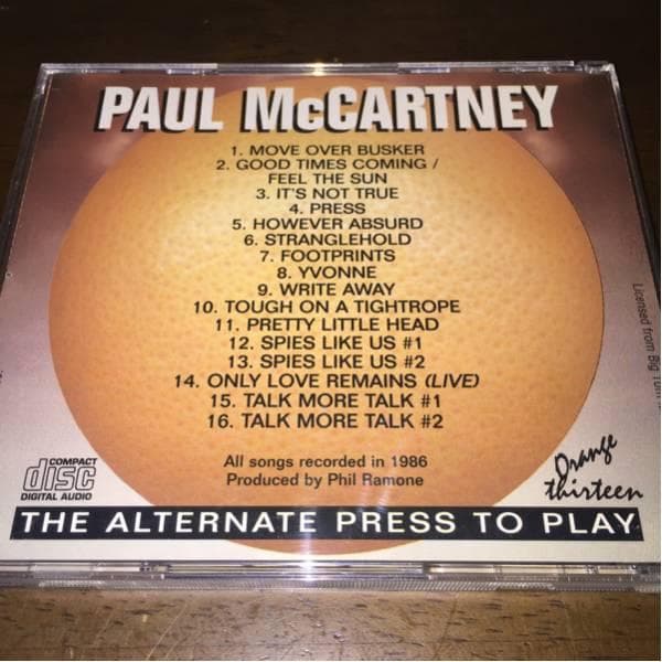 ポール・マッカートニー/THE ALTERNATE PRESS TO PLAY