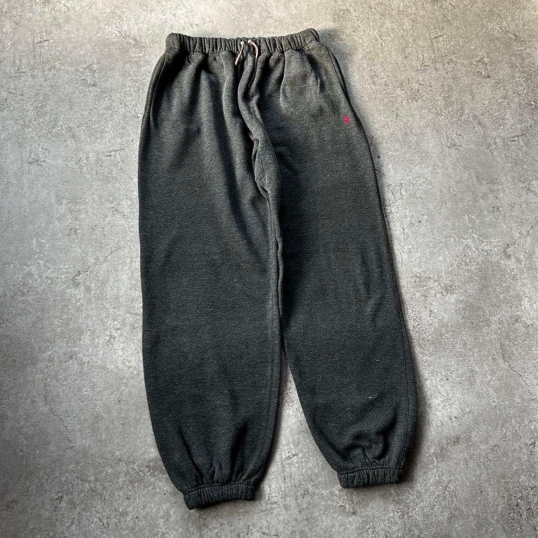 90s ラルフローレン スウェットパンツ S チャコールグレー