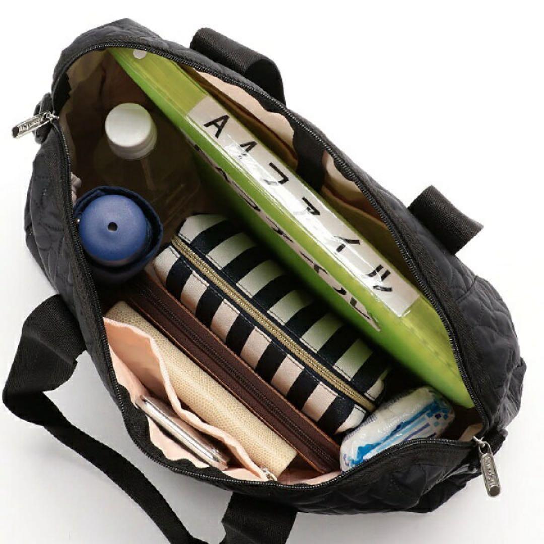美品　LeSportsac トートバッグ ブラック　キルティング