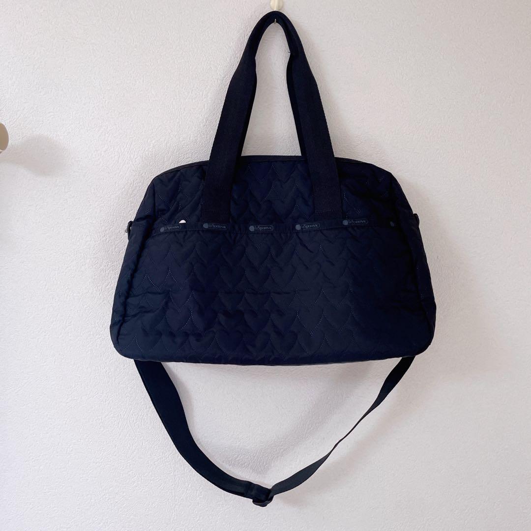 美品　LeSportsac トートバッグ ブラック　キルティング