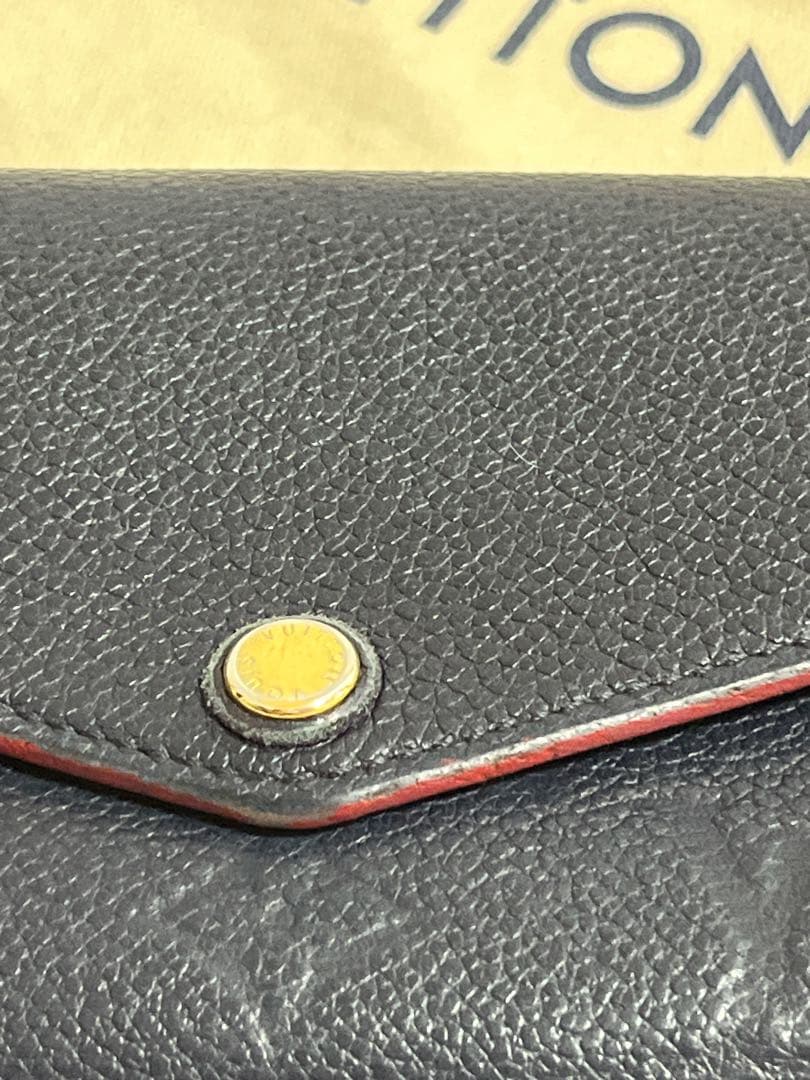 ルイヴィトン二つ折り財布 ネイビー 箱無し 保存袋あり