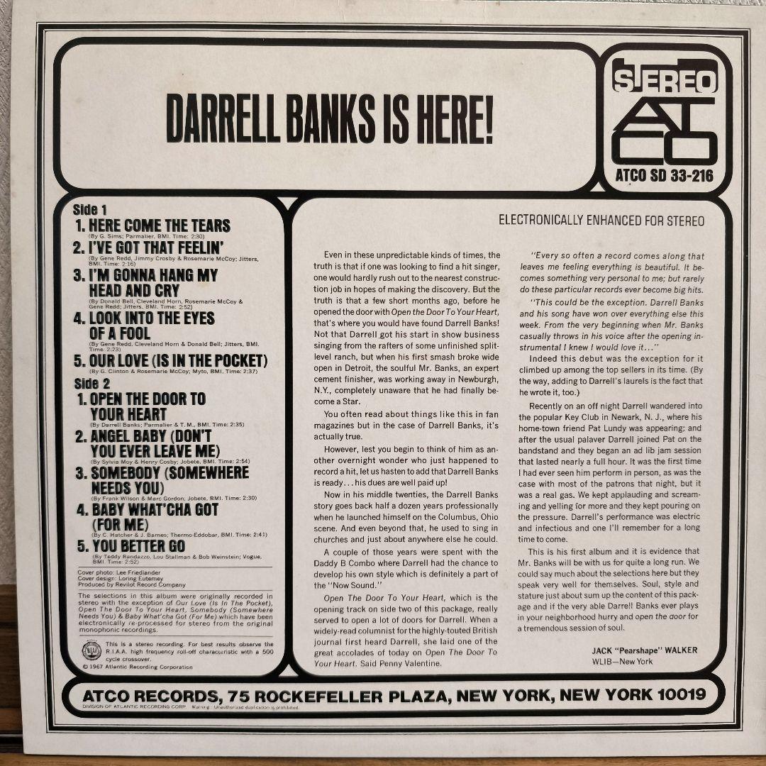 Darrell Banks /ダレル・バンクス　LP レコード 日本盤　ソウル