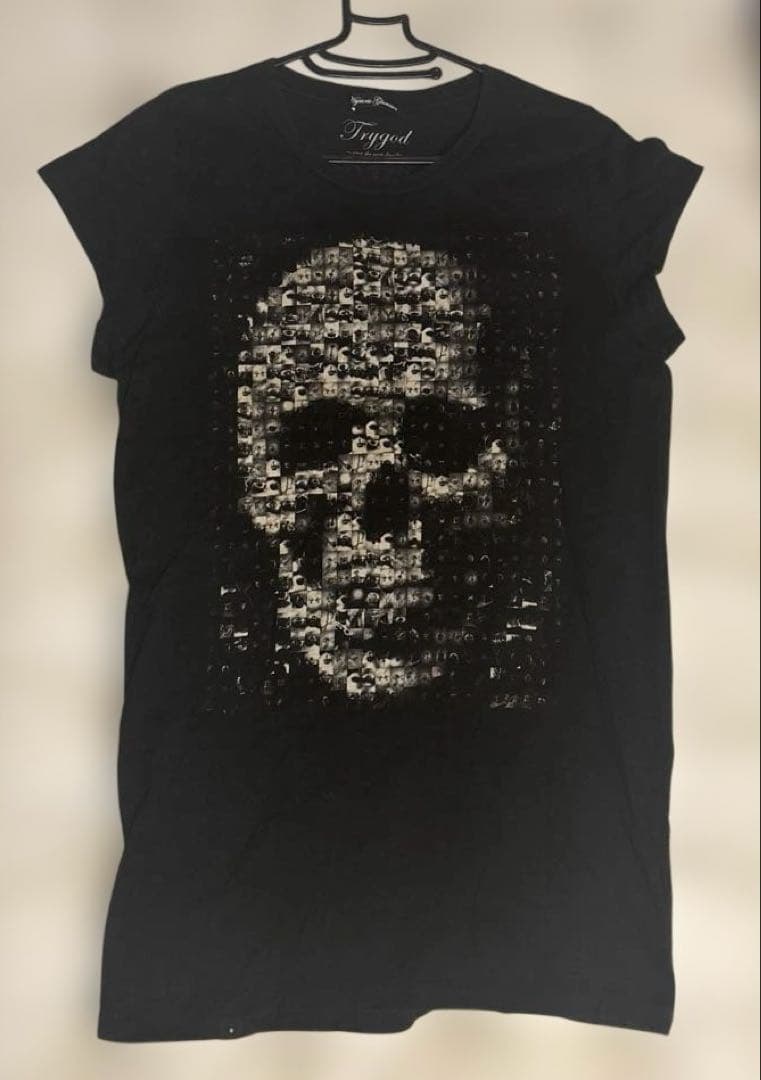 ヒステリックグラマー TRYGOD別注 スカル モザイクアート Tシャツ
