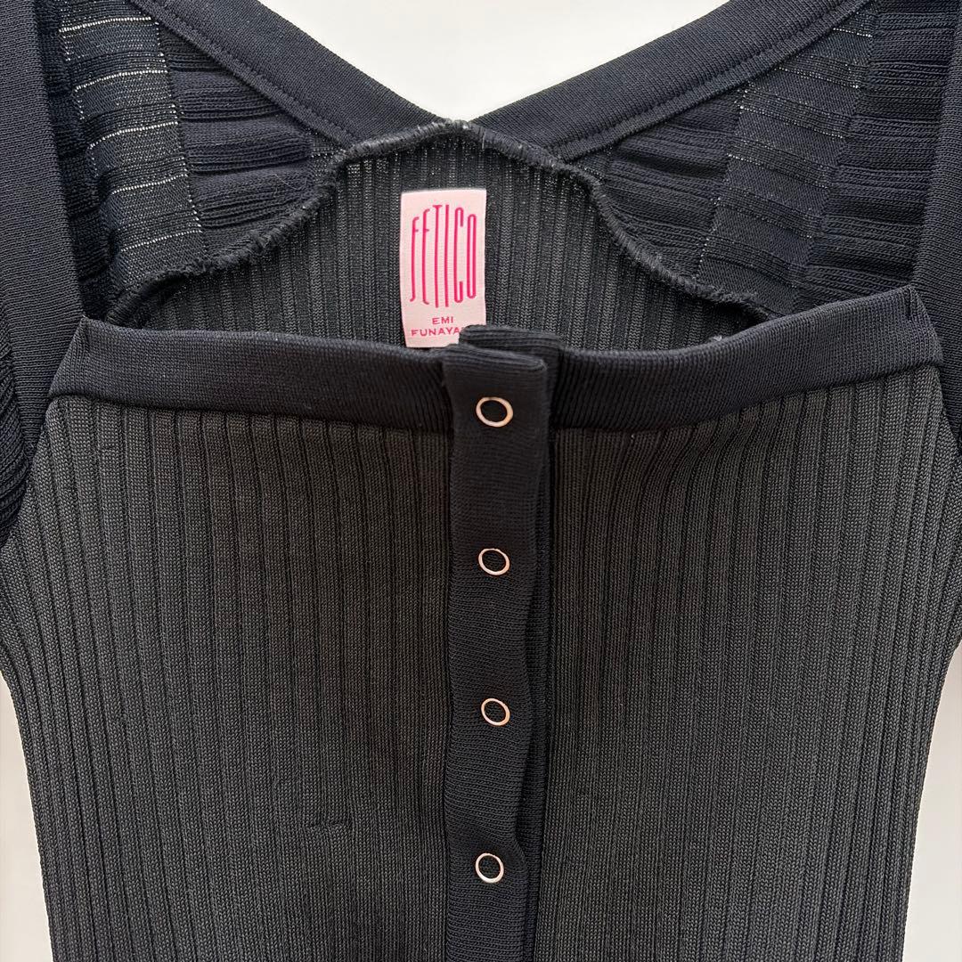 トップス FETICO STRIPE KNIT CARDIGAN