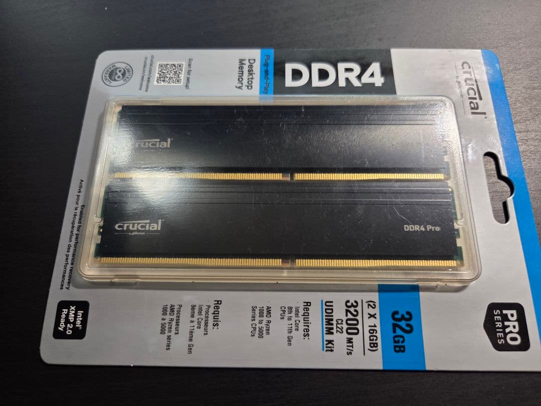 【新品未開封】crucial Pro DDR4 16GBx2 (計32GB)