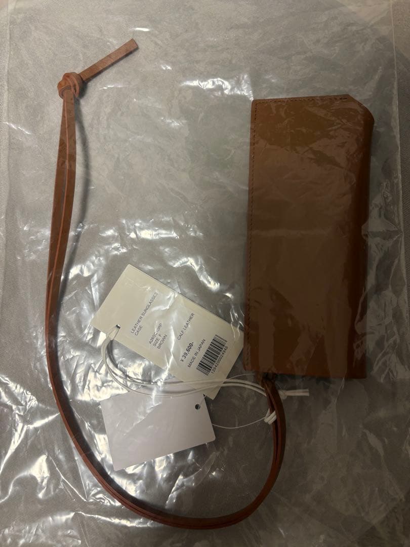 auralee LEATHER SUNGLASSES CASE ブラウン