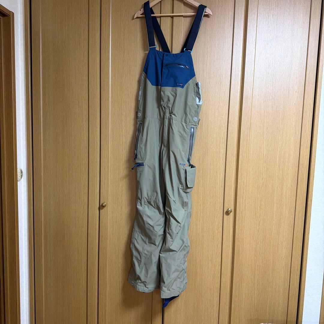 REW スノーボードウェア　ゴアテックス　ビブパンツ