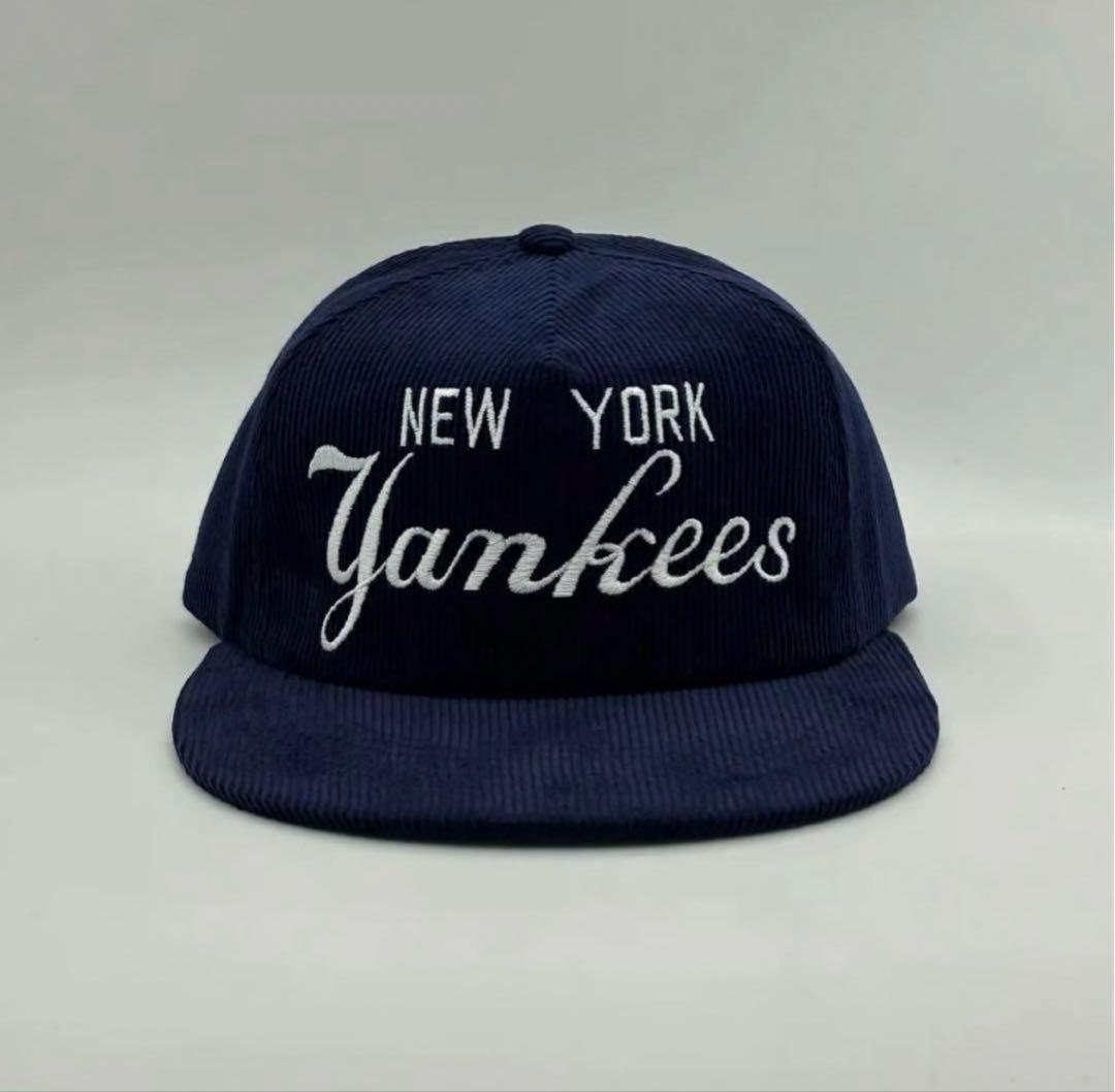 3house着用　New York Yankeesコーデュロイキャップ