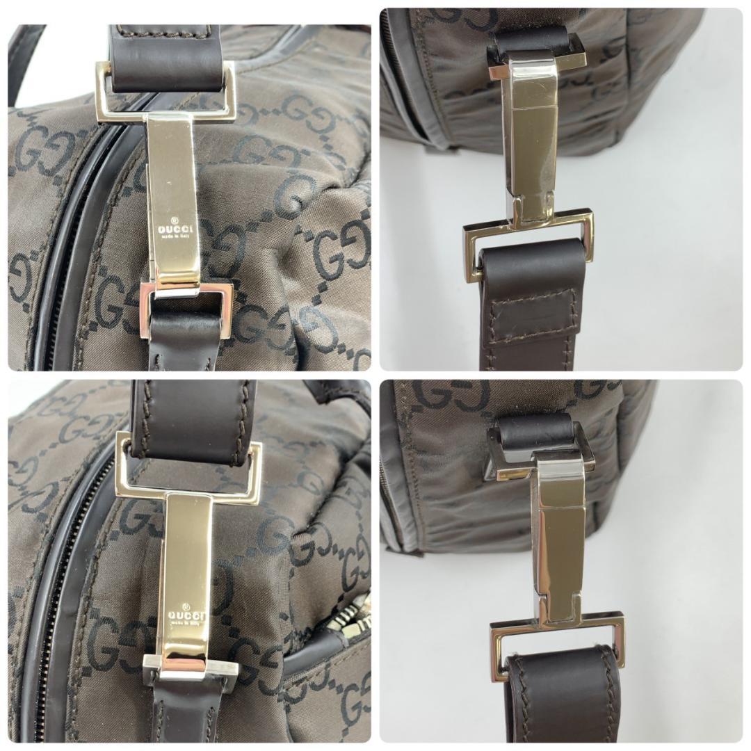 グッチ GG柄 2WAY ボストンバッグ ハンドバッグ ショルダーバッグ 茶色