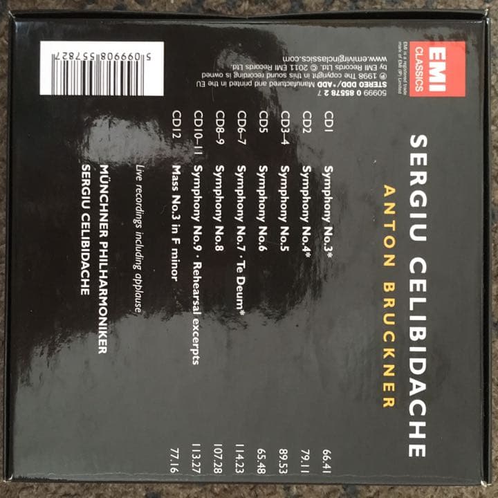 チェリビダッケ　CD DVDセット　ブルックナー　チャイコフスキー