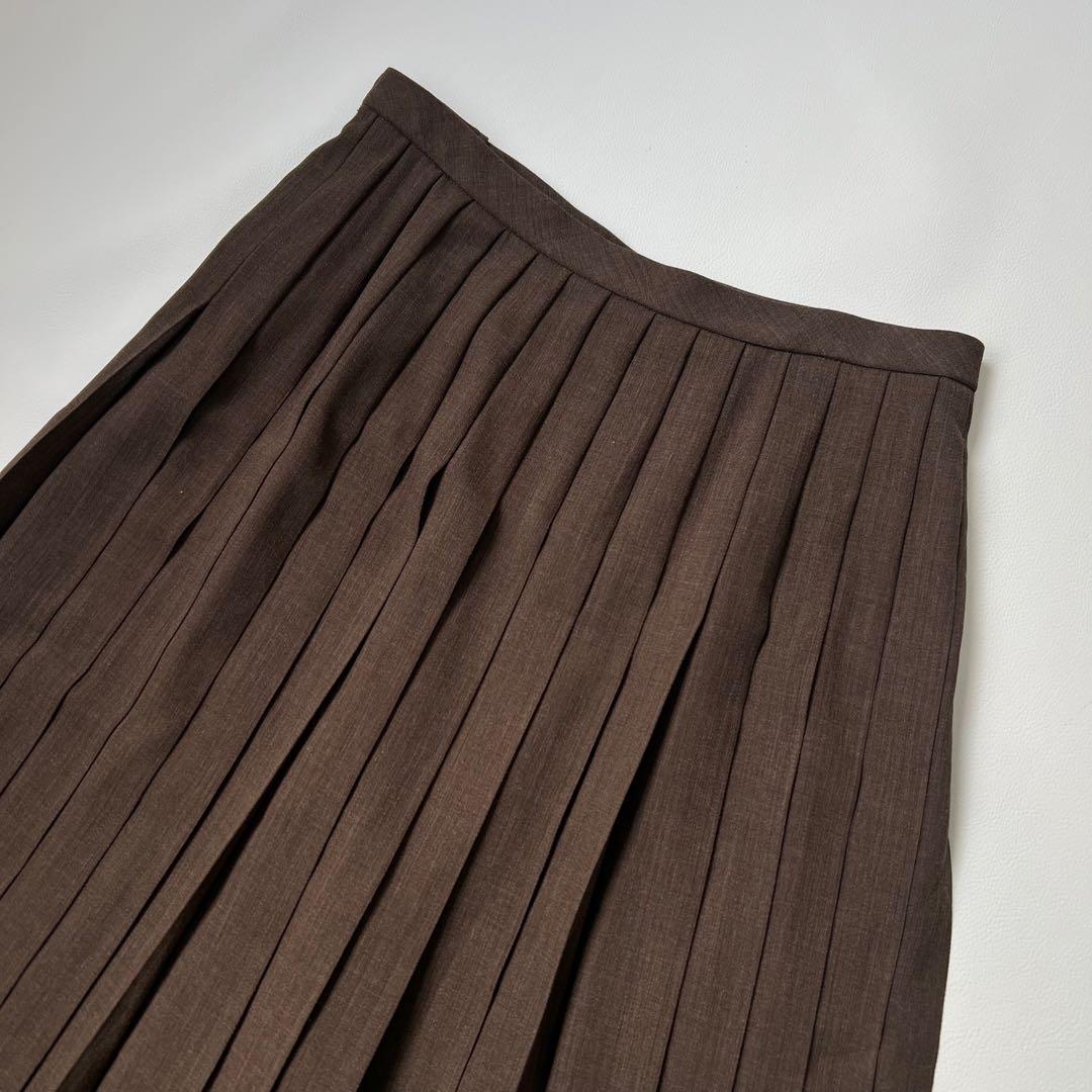 良品　Leilian レリアン　ロングスカート　プリーツスカート　ウール　13+