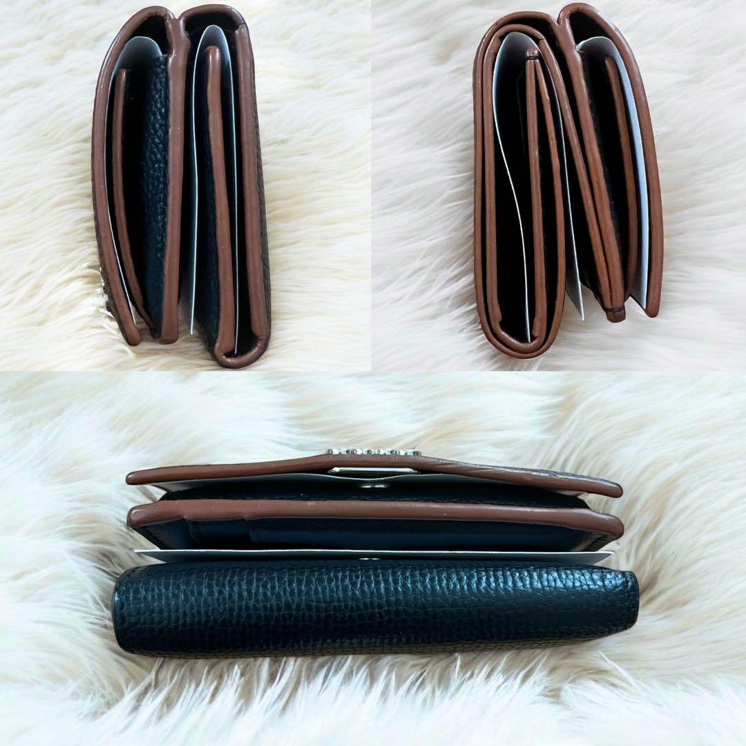 ⭐️LOEWE ロエベ アナグラムトリフォルド 6ccウォレット ブラック⭐️