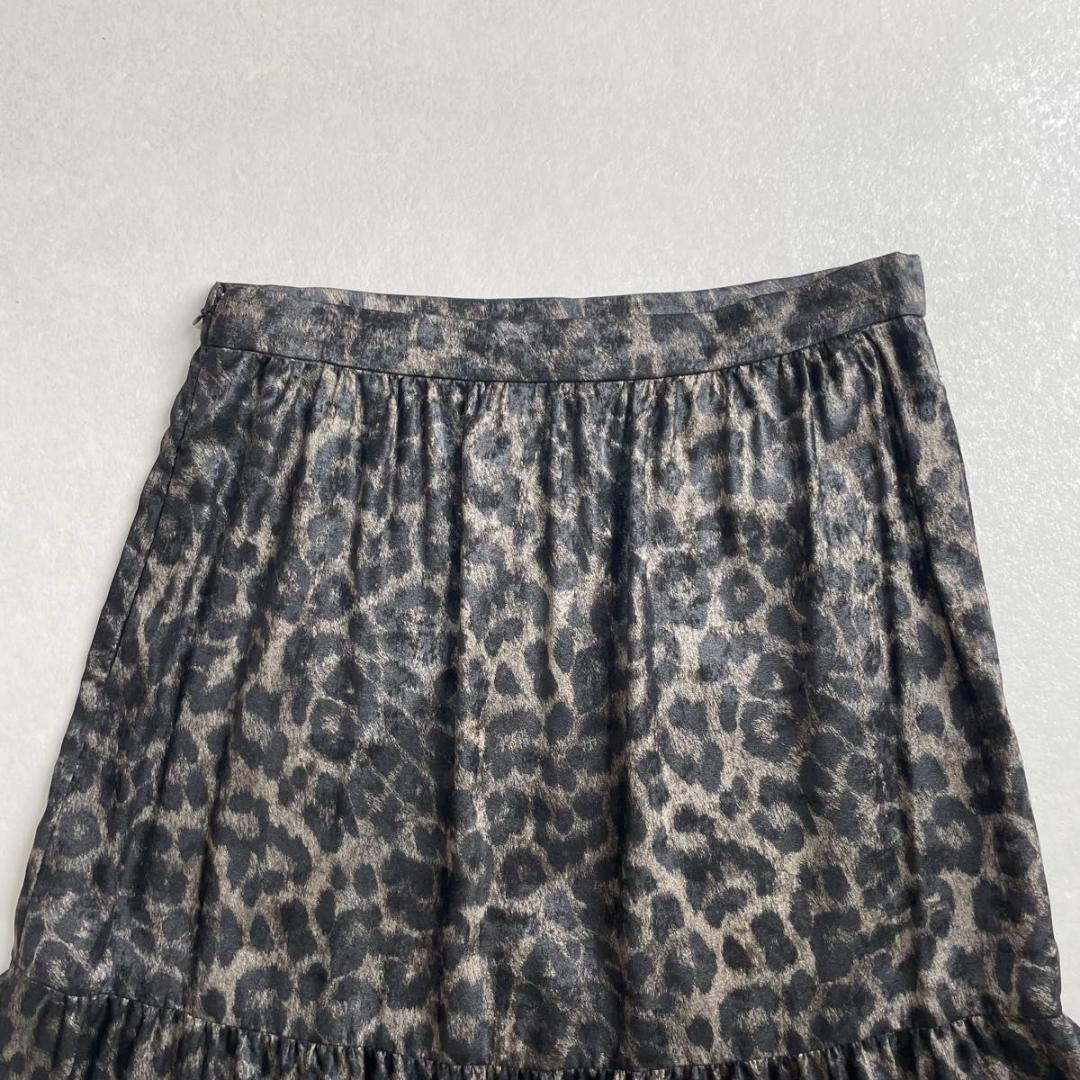 美品　エリオポール　レオパード　スカート　ティアード　フレア　浜島直子　はまじ