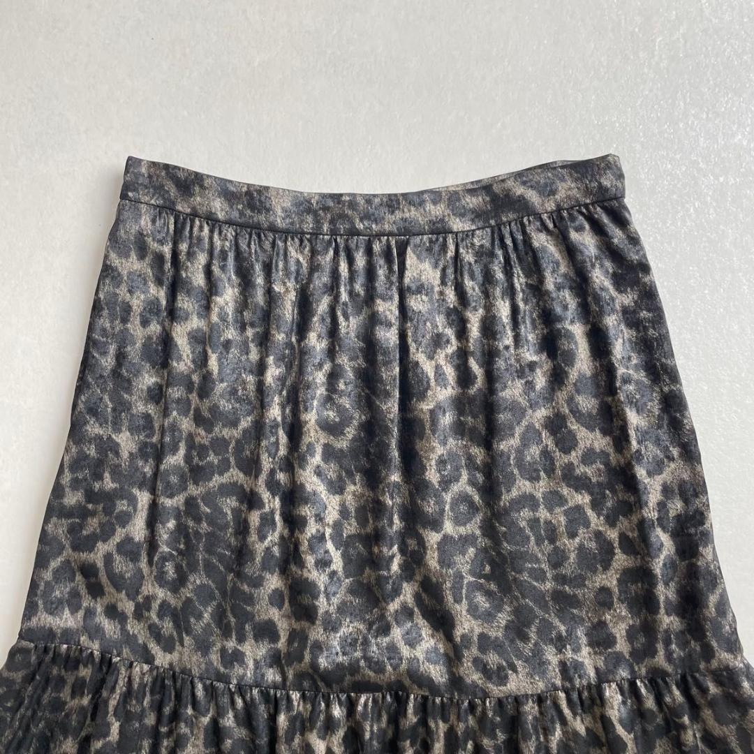 美品　エリオポール　レオパード　スカート　ティアード　フレア　浜島直子　はまじ