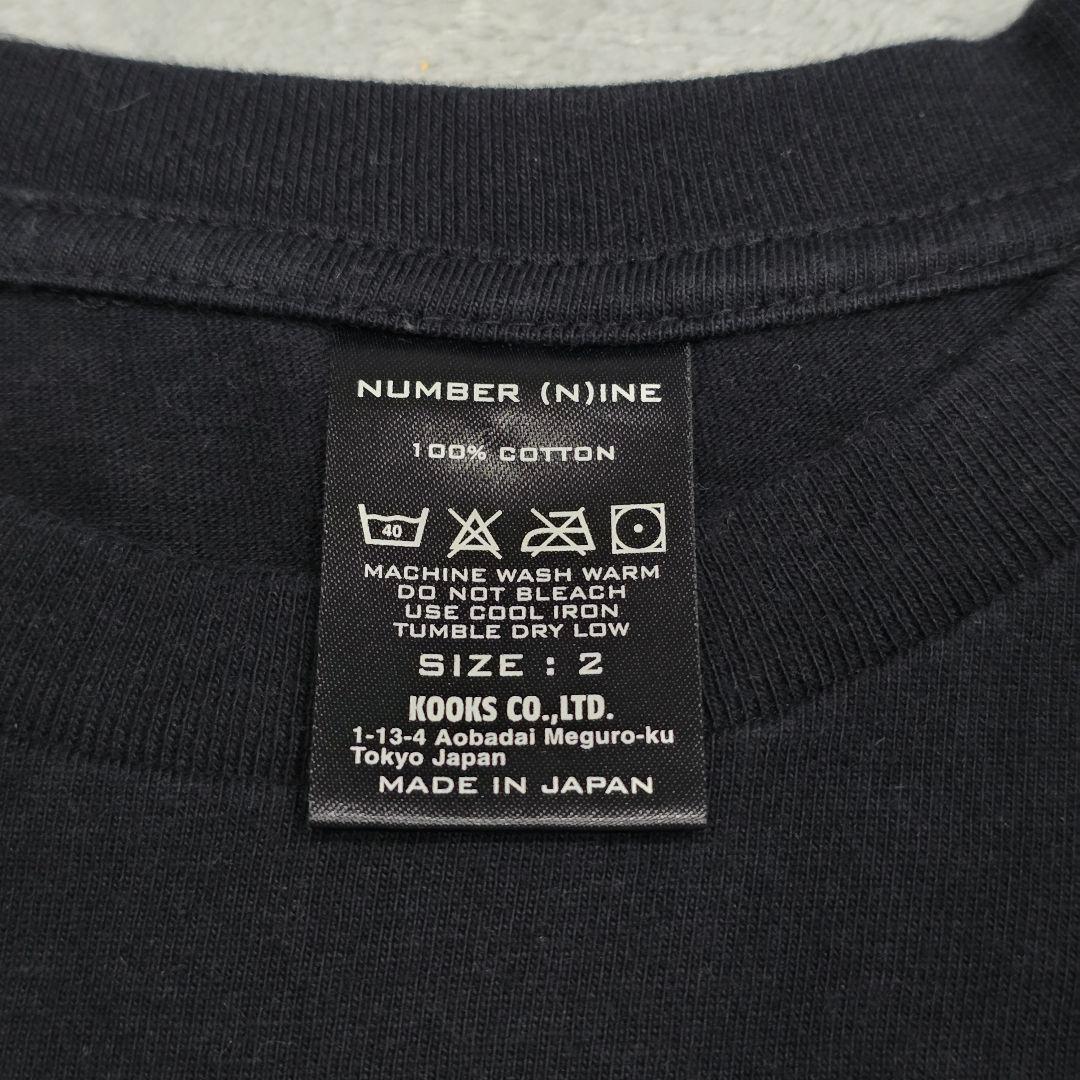 ナンバーナイン　Tシャツ　2　黒　YOU KNOW RIGHT　メッセージ