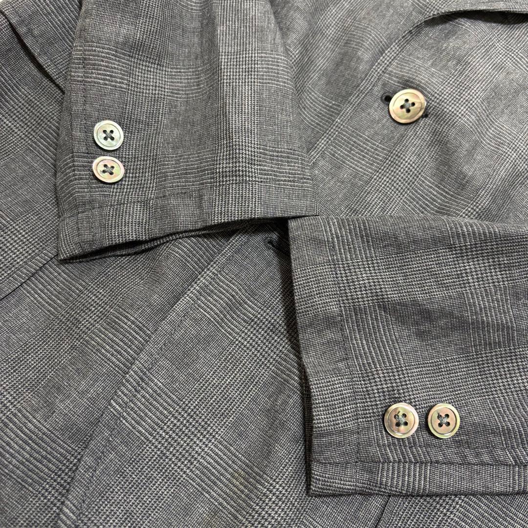 美品/リネン混★ ビームスプラス テーラードジャケット グレンチェック 20SS