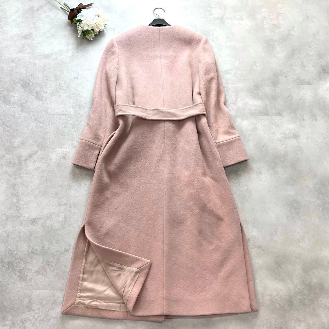 高級感✨フレイアイディー ロングコート MANTECO ピンク M相当 ベルト