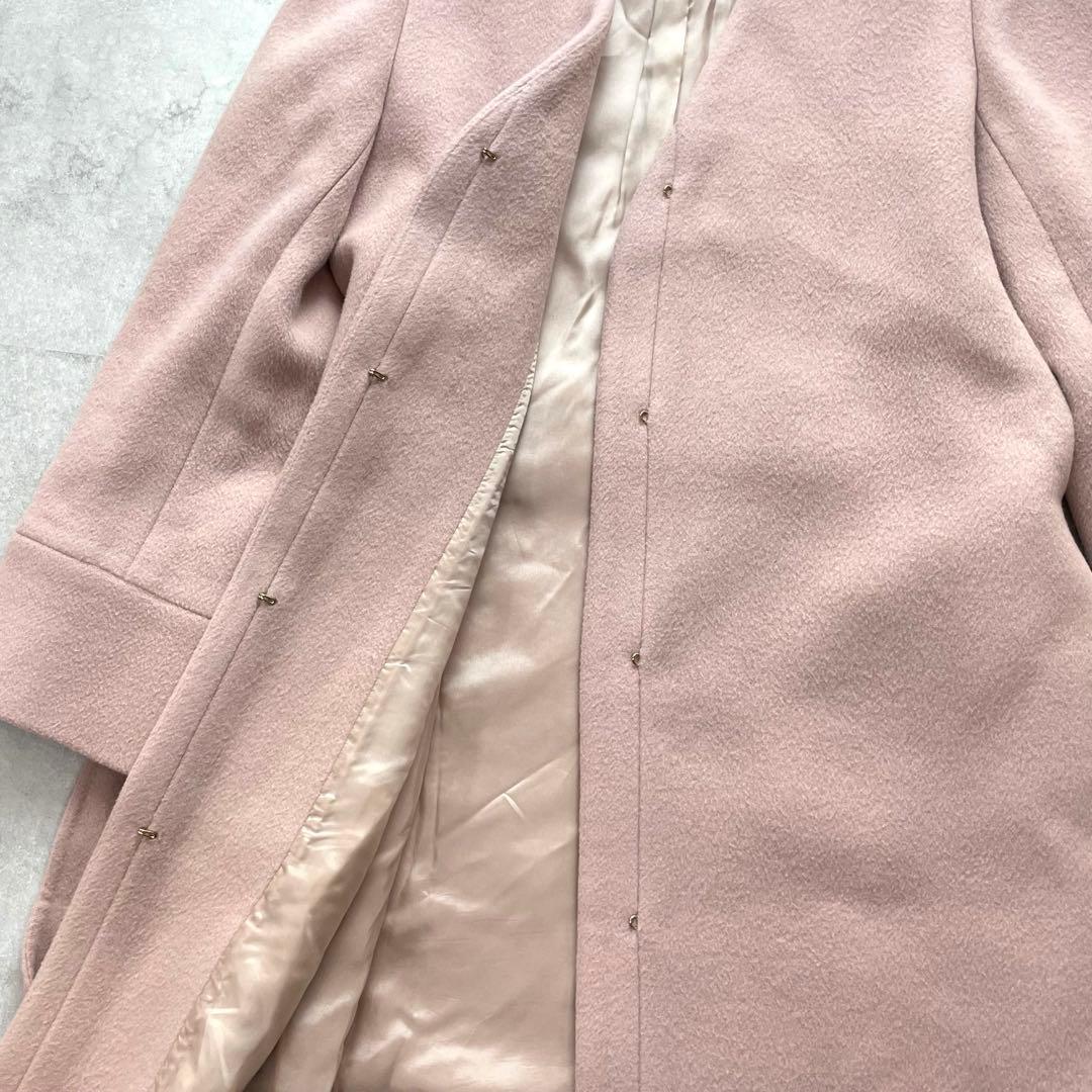 高級感✨フレイアイディー ロングコート MANTECO ピンク M相当 ベルト
