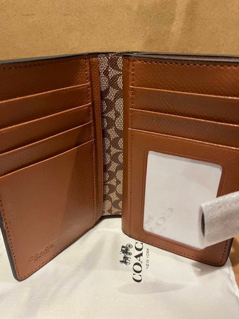 COACH ブラウン 二つ折り財布 F53436