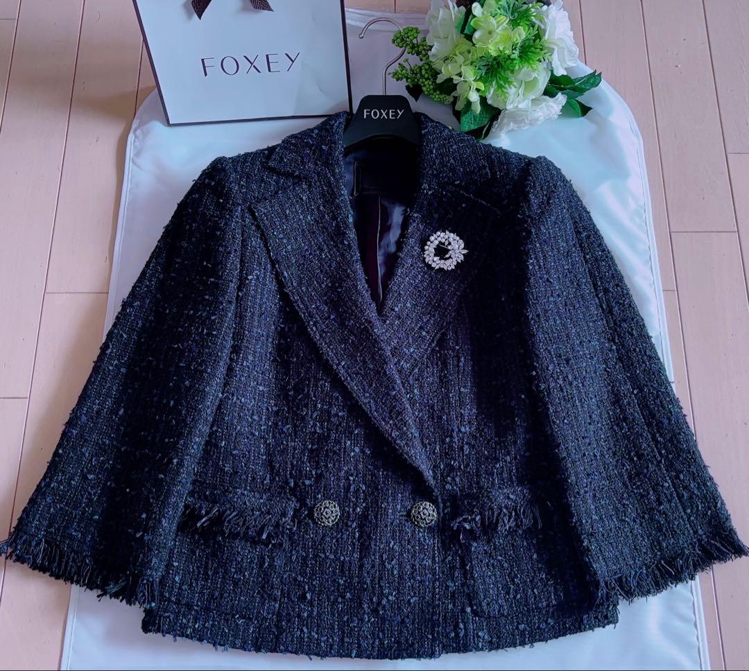 FOXEY 14万増産品入学入園スノーフレークジャッケト38 極美品rene