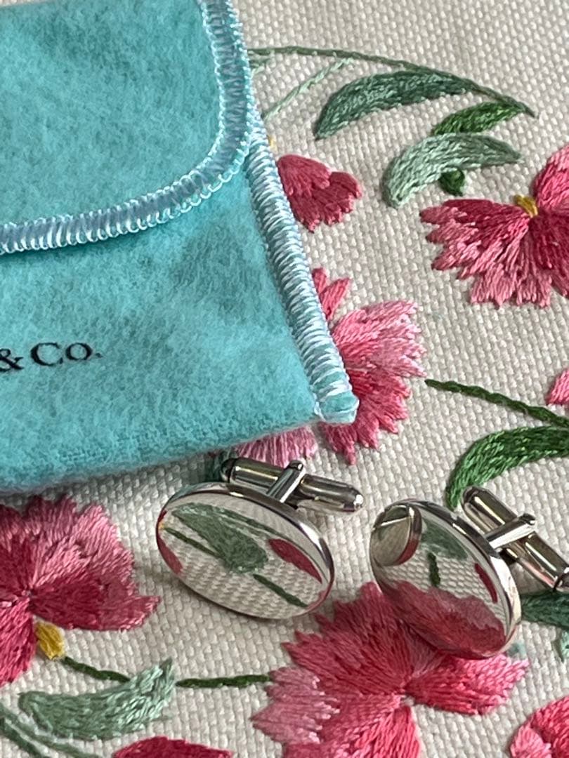 Tiffany & Co. シルバー 925オーバルカフリンクス