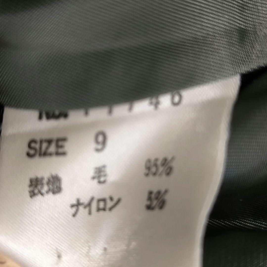 希少グアナコ生地 レリアン トレンチコート ロングコート 9号M グレー