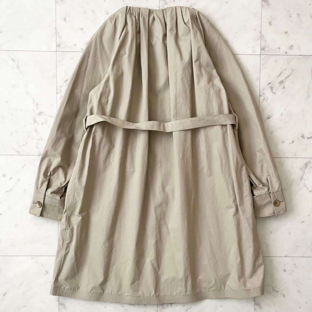 タグ付き未使用品♪マカフィー　コットン100% ノーカラーコート　ベルト付き　M