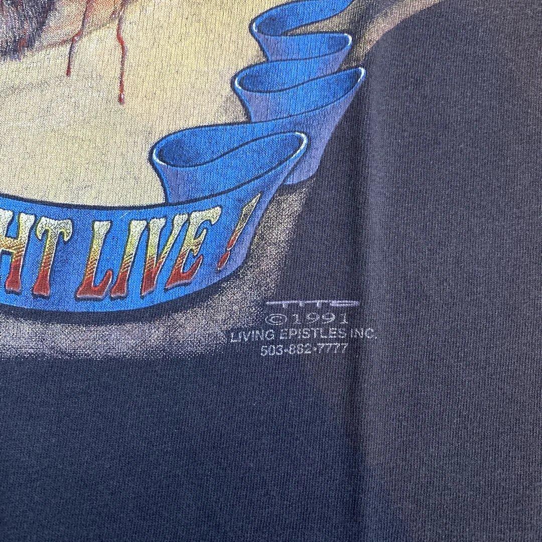 トップス 90s Jesus born to die harley parody T