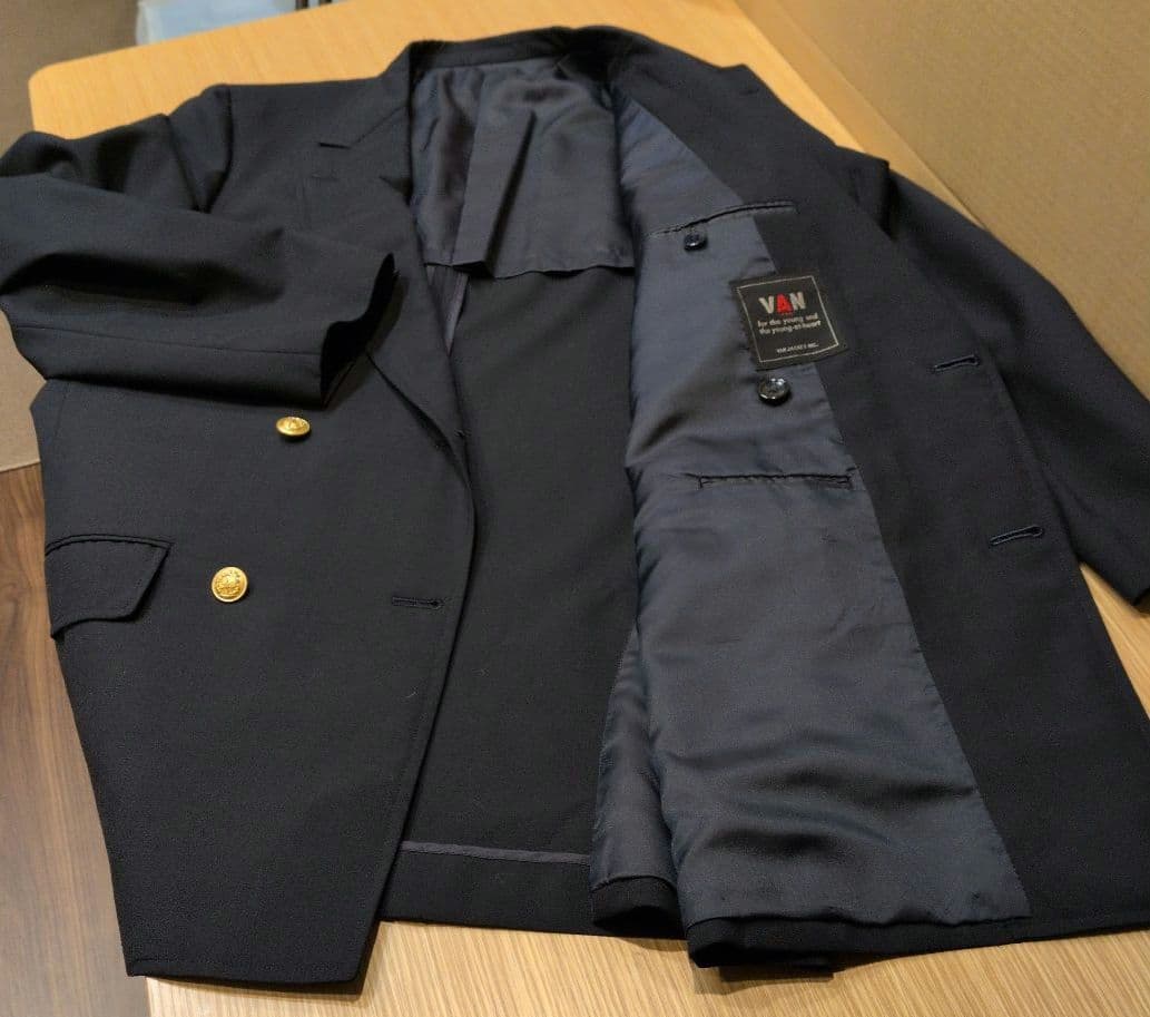 VAN JACKET テーラドジャケット 紺ブレ ダブル 金ボタン アイビー