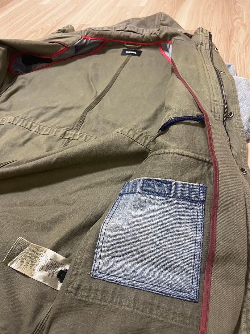 DIESEL デニムドッキングモッズコート