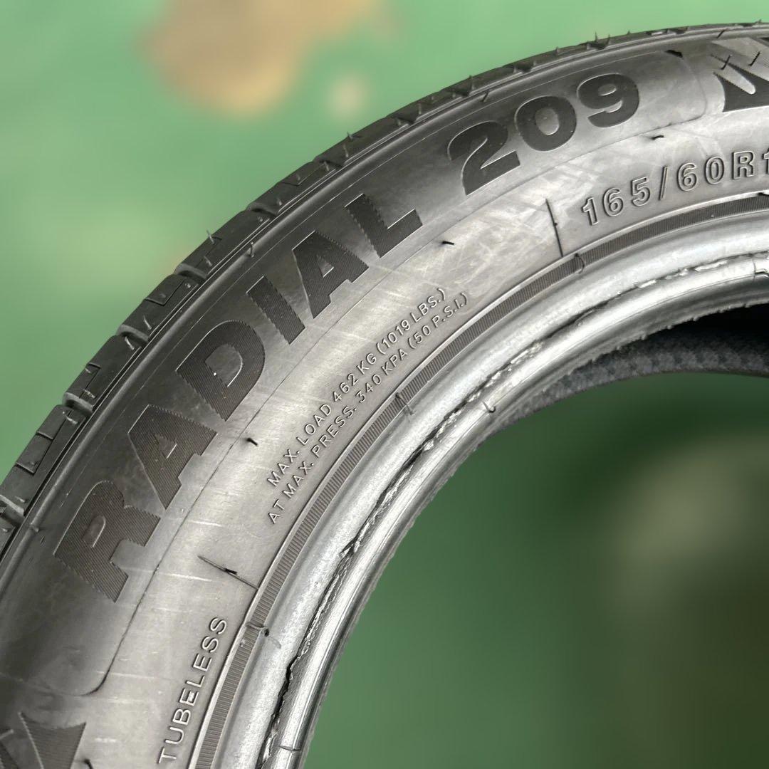 中古タイヤ165/60R15　４本セット　ハスラー、キャスト、ソリオ、デリカミニ