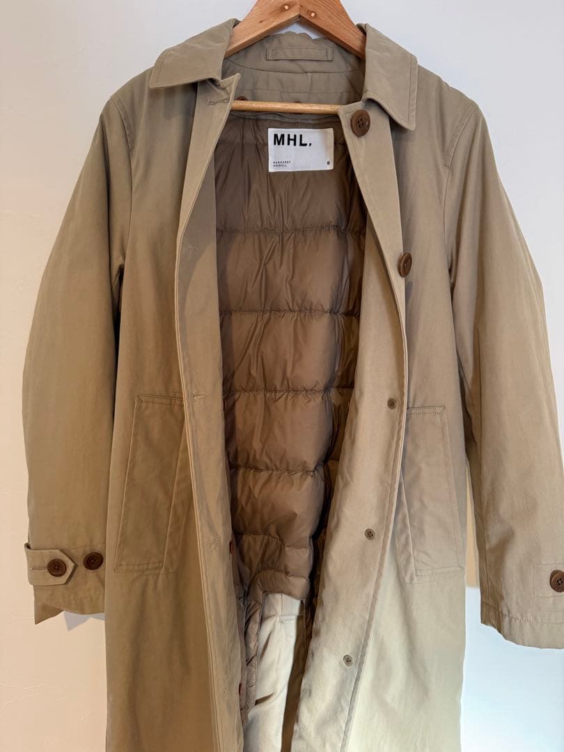MHL. ダウンライナー付きステンカラーコート 美品