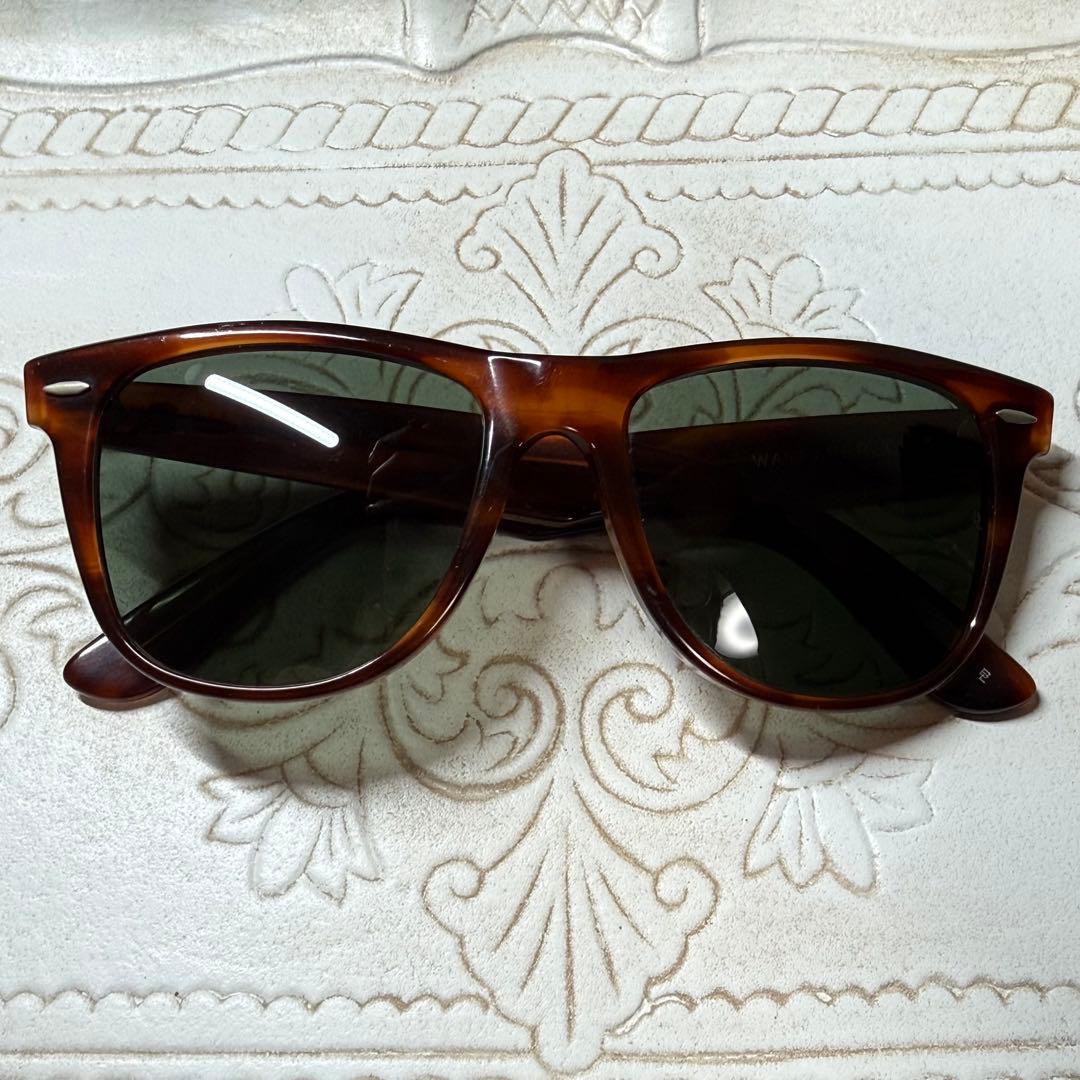 Ray Ban レイバン ブラウンプラスチックフレームグリーンレンズ サングラス