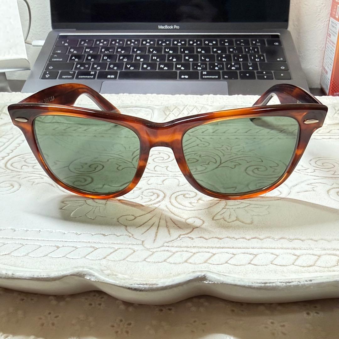 Ray Ban レイバン ブラウンプラスチックフレームグリーンレンズ サングラス