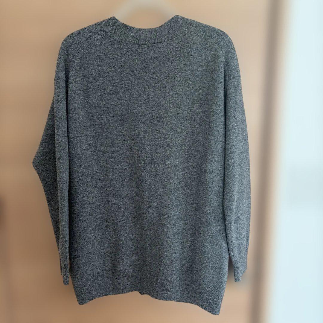 Spick & Span ロゴジャガード Vネックカーディガン