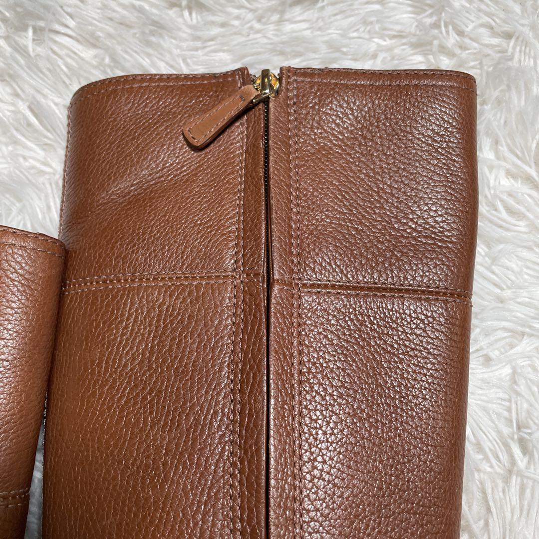 美品　トリーバーチ　ロングブーツ　シボ革　ブラウン　茶色　22.5cm