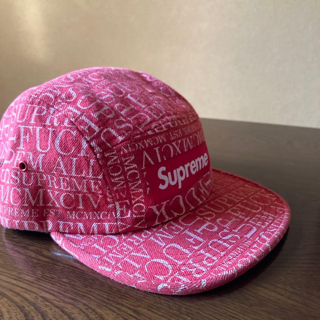 値下げ　Supreme Fuck ' Em All Denim Camp Cap