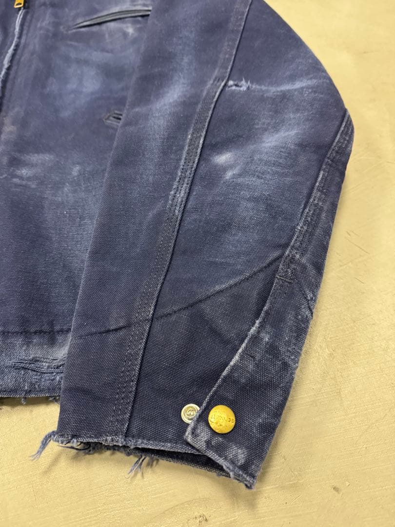 90s carhartt デトロイトジャケット ネイビー S-M程度