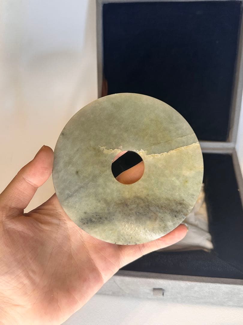 玉璧 玉石置物 クラシック装飾