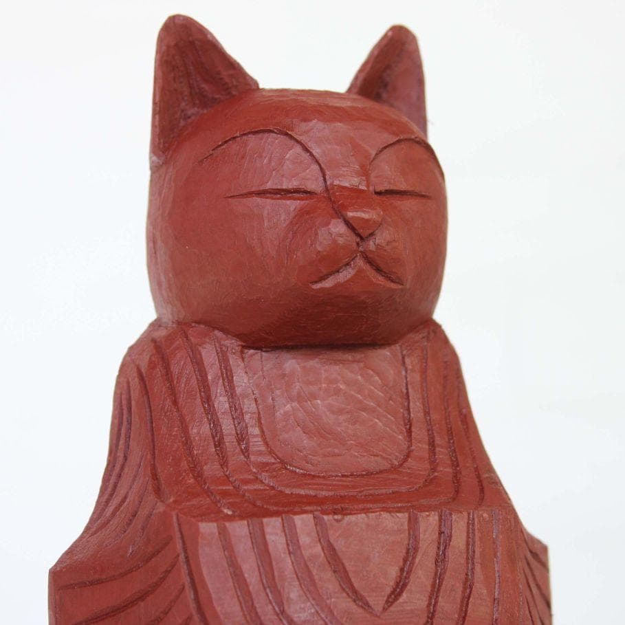 円空仏　猫如来・猫護法神セット