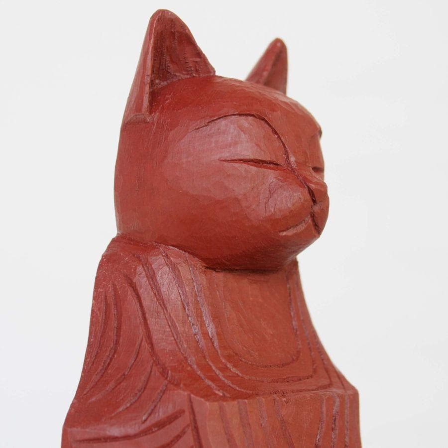 円空仏　猫如来・猫護法神セット